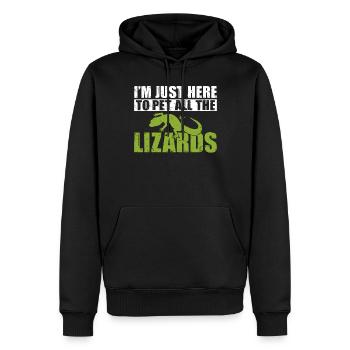 Eidechsenliebhaber Eidechse Geschenk Eidechse Besitzer - Männer Premium Bio Hoodie - Schwarz - Vorne - Nico (187cm)