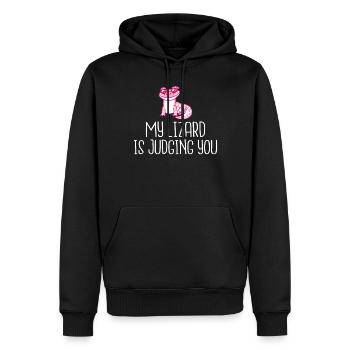 Eidechsenliebhaber Eidechse Geschenk Eidechse Besitzer - Männer Premium Bio Hoodie - Schwarz - Vorne - Nico (187cm)