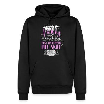 Knitting Knitter Knitting Is Not A - Männer Premium Bio Hoodie - Schwarz - Vorne - Nico (187cm)