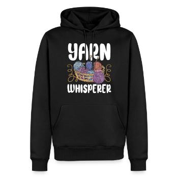 Knitting Knitter Yarn Whisperer - Männer Premium Bio Hoodie - Schwarz - Vorne - Nico (187cm)