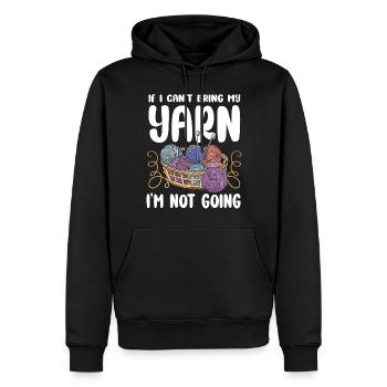 Tricoter si je ne peux pas apporter - Sweat à capuche Premium bio Homme - noir - Devant - Nico (187cm)