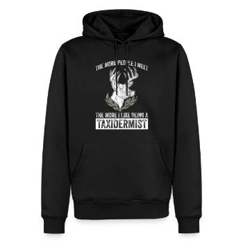 Taxidermie Präparator Tiermontage - Männer Premium Bio Hoodie - Schwarz - Vorne - Nico (187cm)