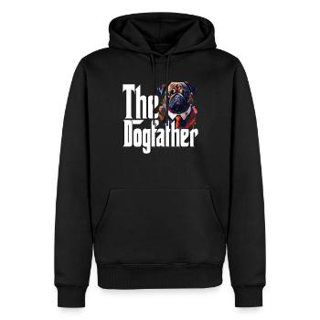 Pug Dog Dad Dogfather Dogs Daddy Father Rottie - Männer Premium Bio Hoodie - Schwarz - Vorne - Nico (187cm)