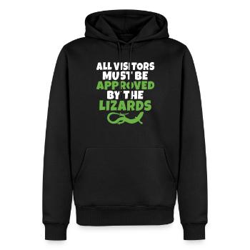 Eidechsenliebhaber Eidechse Geschenk Eidechse Besitzer - Männer Premium Bio Hoodie - Schwarz - Vorne - Nico (187cm)