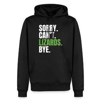 Eidechsenliebhaber Eidechse Geschenk Eidechse Besitzer - Männer Premium Bio Hoodie - Schwarz - Vorne - Nico (187cm)