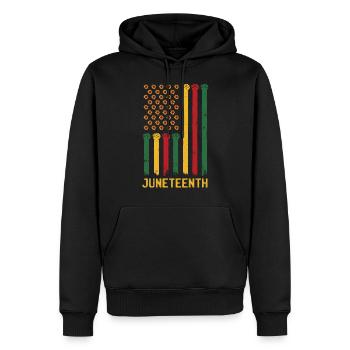 Juneteenth Freedom 19th June Black History Month - Men’s Premium Organic Hoodie - black - Front - Nico (187cm)