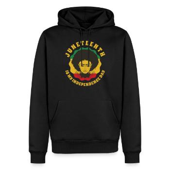 Juneteenth Freedom 19th June Black History Month - Men’s Premium Organic Hoodie - black - Front - Nico (187cm)