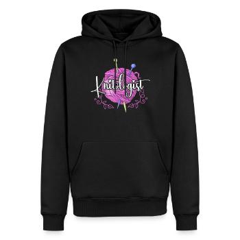 Tricot Tricoteur Tricologue - Sweat à capuche Premium bio Homme - noir - Devant - Nico (187cm)