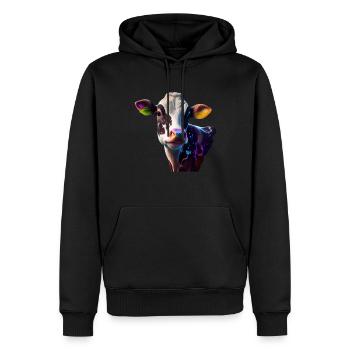 Kühe Landwirt Landwirtin Kuhliebhaber lustiges Kuh - Männer Premium Bio Hoodie - Schwarz - Vorne - Nico (187cm)