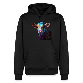 Kühe Landwirt Landwirtin Kuhliebhaber lustiges Kuh - Männer Premium Bio Hoodie - Schwarz - Vorne - Nico (187cm)