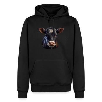 Kühe Landwirt Landwirtin Kuhliebhaber lustiges Kuh - Männer Premium Bio Hoodie - Schwarz - Vorne - Nico (187cm)