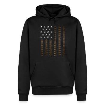 Beekeeper Flag - Männer Premium Bio Hoodie - Schwarz - Vorne - Nico (187cm)