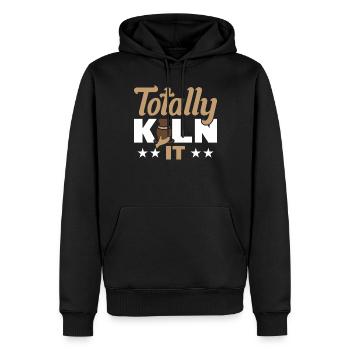 Totally kiln it - Men’s Premium Organic Hoodie - black - Front - Nico (187cm)