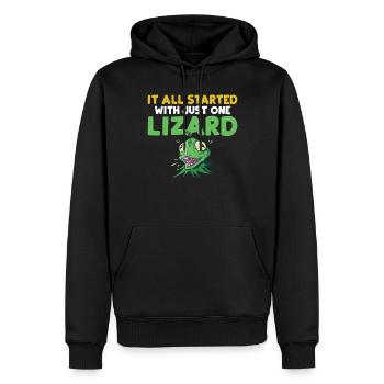 Eidechsenliebhaber Eidechse Geschenk Eidechse Besitzer - Männer Premium Bio Hoodie - Schwarz - Vorne - Nico (187cm)