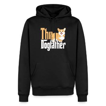 Corgi Dog Dad Dogfather Dogs Daddy Father Rottie - Männer Premium Bio Hoodie - Schwarz - Vorne - Nico (187cm)