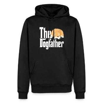 Corgi Dog Dad Dogfather Dogs Daddy Father Rottie - Männer Premium Bio Hoodie - Schwarz - Vorne - Nico (187cm)