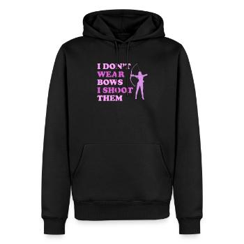 i don't wear bows, girl archery - Männer Premium Bio Hoodie - Schwarz - Vorne - Nico (187cm)