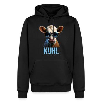 Kühe Landwirt Landwirtin Kuhliebhaber lustiges Kuh - Männer Premium Bio Hoodie - Schwarz - Vorne - Nico (187cm)