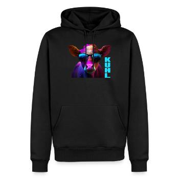 Kühe Landwirt Landwirtin Kuhliebhaber lustiges Kuh - Männer Premium Bio Hoodie - Schwarz - Vorne - Nico (187cm)