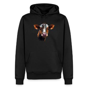 Kühe Landwirt Landwirtin Kuhliebhaber lustiges Kuh - Männer Premium Bio Hoodie - Schwarz - Vorne - Nico (187cm)