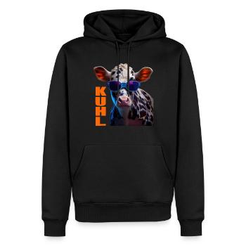 Kühe Landwirt Landwirtin Kuhliebhaber lustiges Kuh - Männer Premium Bio Hoodie - Schwarz - Vorne - Nico (187cm)