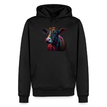 Kühe Landwirt Landwirtin Kuhliebhaber lustiges Kuh - Männer Premium Bio Hoodie - Schwarz - Vorne - Nico (187cm)
