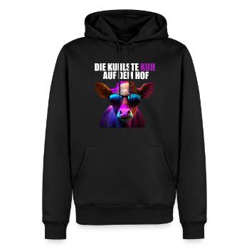 Kühe Landwirt Landwirtin Kuhliebhaber lustiges Kuh - Männer Premium Bio Hoodie - Schwarz - Vorne - Nico (187cm)