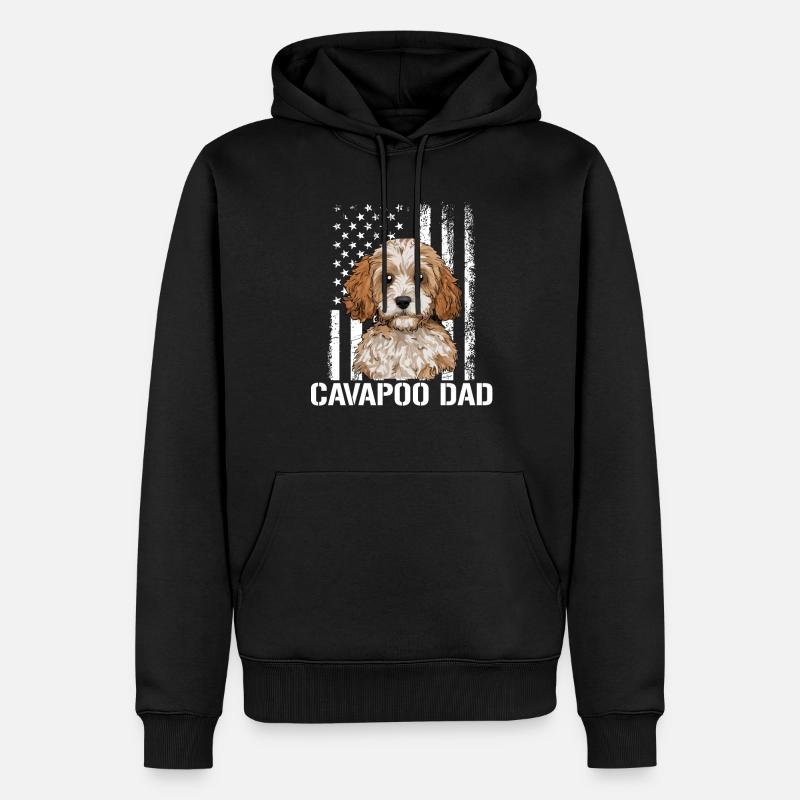 cavapoo dog, cavapoo - Männer Premium Bio Hoodie - Schwarz