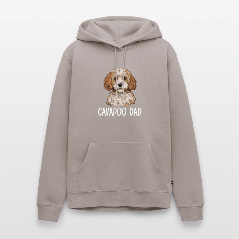 cavapoo dad, cavapoo Männer Premium Bio Hoodie