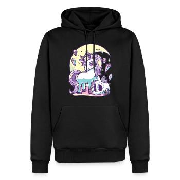 Pastell Goth Einhorn Liebhaber Halloween - Männer Premium Bio Hoodie - Schwarz - Vorne - Nico (187cm)