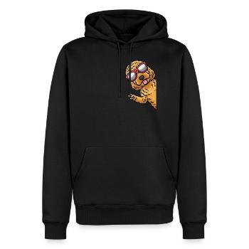 Chien cockapoo avec des lunettes de soleil de côté - Sweat à capuche Premium bio Homme - noir - Devant - Nico (187cm)
