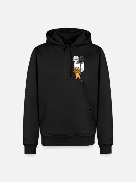 Cockapoo Dog In Bag - Men’s Premium Organic Hoodie - black