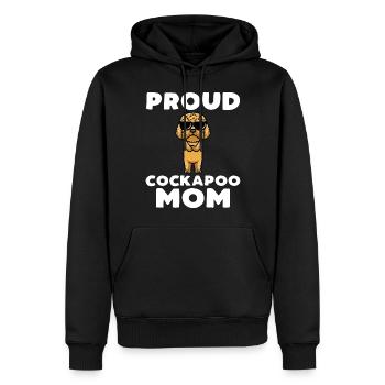 Cockapoo Dog - Men’s Premium Organic Hoodie - black - Front - Nico (187cm)