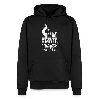 Profitez des petites choses de la vie Microscope - Sweat à capuche Premium bio Homme - noir - Devant - Nico (187cm)