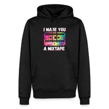 80er 90er Jahre Kassette Mixtape Retro Lustig - Männer Premium Bio Hoodie - Schwarz - Vorne - Nico (187cm)
