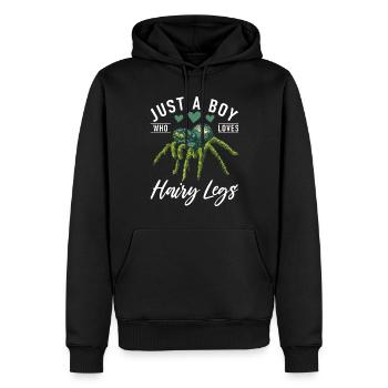Cadeaux d’amoureux de l’araignée - Sweat à capuche Premium bio Homme - noir - Devant - Nico (187cm)