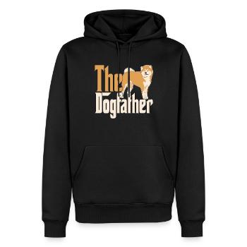 Akita Chien Papa Dogpère Chiens Papa Père Rottie - Sweat à capuche Premium bio Homme - noir - Devant - Nico (187cm)