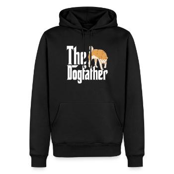 Akita Chien Papa Dogpère Chiens Papa Père Rottie - Sweat à capuche Premium bio Homme - noir - Devant - Nico (187cm)