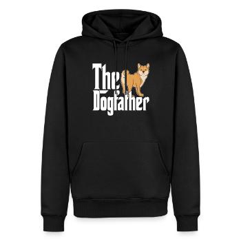 Shiba Inu Chien Papa Chien Père Chiens Papa Père Rott - Sweat à capuche Premium bio Homme - noir - Devant - Nico (187cm)