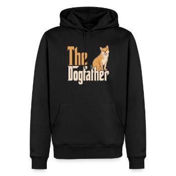 Shiba Inu Chien Papa Chien Père Chiens Papa Père Rott - Sweat à capuche Premium bio Homme - noir - Devant - Nico (187cm)
