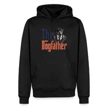 Rottweiler Chien Papa Chien Père Chiens Papa Père Rouge - Sweat à capuche Premium bio Homme - noir - Devant - Nico (187cm)