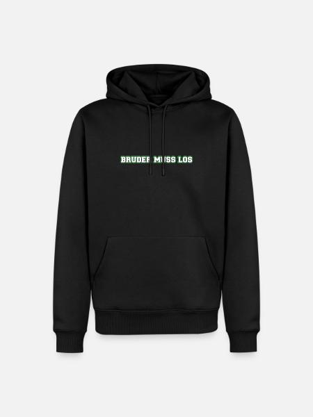 Bruder muss los - Männer Premium Bio Hoodie - Schwarz
