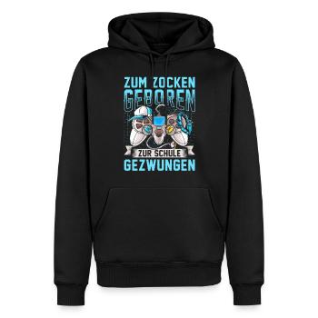 Zocken - Männer Premium Bio Hoodie - Schwarz - Vorne - Nico (187cm)