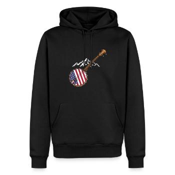 Banjo Shirts For Men Bluegrass Appalachia Folk - Männer Premium Bio Hoodie - Schwarz - Vorne - Nico (187cm)