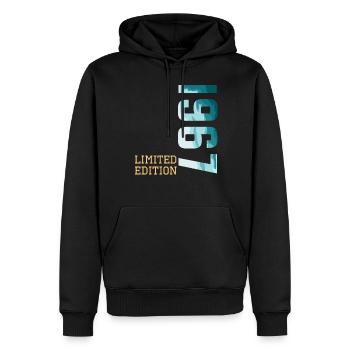 1967 Édition limitée - Sweat à capuche Premium bio Homme - noir - Devant - Nico (187cm)