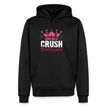 Cadeau Cancer du sein Cancer du sein Rose - Sweat à capuche Premium bio Homme - noir - Devant - Nico (187cm)