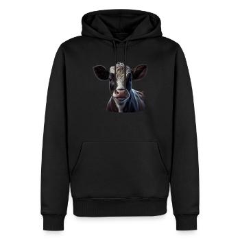 Kühe Landwirt Landwirtin Kuhliebhaber lustiges Kuh - Männer Premium Bio Hoodie - Schwarz - Vorne - Nico (187cm)