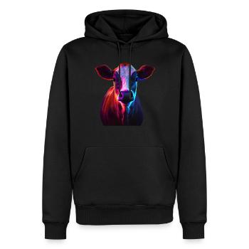 Kühe Landwirt Landwirtin Kuhliebhaber lustiges Kuh - Männer Premium Bio Hoodie - Schwarz - Vorne - Nico (187cm)