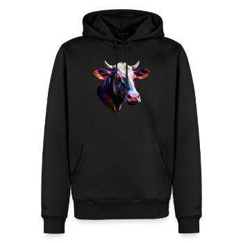 Kühe Landwirt Landwirtin Kuhliebhaber lustiges Kuh - Männer Premium Bio Hoodie - Schwarz - Vorne - Nico (187cm)