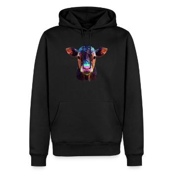 Kühe Landwirt Landwirtin Kuhliebhaber lustiges Kuh - Männer Premium Bio Hoodie - Schwarz - Vorne - Nico (187cm)